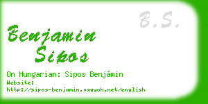 benjamin sipos business card