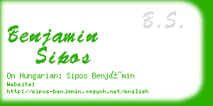 benjamin sipos business card
